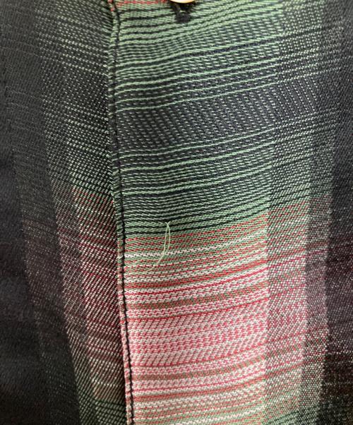 BED J.W. FORD（ベッドフォード）BED J.W. FORD (ベッドフォード) ジャガード半袖シャツ / HALF SLEEVES BLOUSE グリーン×ブラック サイズ:2の古着・服飾アイテム