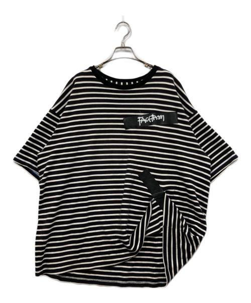 FACETASM（ファセッタズム）FACETASM (ファセッタズム) 半袖カットソー ホワイト×ブラック サイズ:00の古着・服飾アイテム