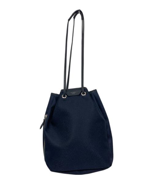 PELLE MORBIDA（ペッレモルビダ）PELLE MORBIDA (ペッレモルビダ) ドローストリングバッグ ネイビーの古着・服飾アイテム