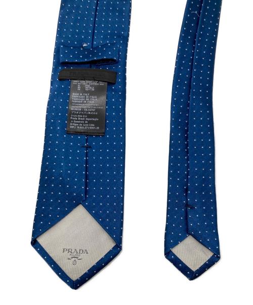 PRADA（プラダ）PRADA (プラダ) ドット柄ネクタイ ブルー サイズ:-の古着・服飾アイテム