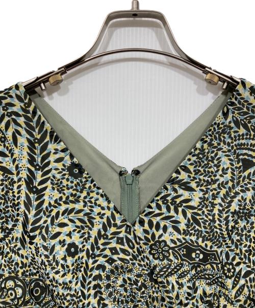 ANAYI（アナイ）ANAYI (アナイ) 総柄ブラウスワンピース グリーン サイズ:36の古着・服飾アイテム