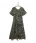 ANAYI (アナイ) 総柄ブラウスワンピース グリーン サイズ:36：4000円