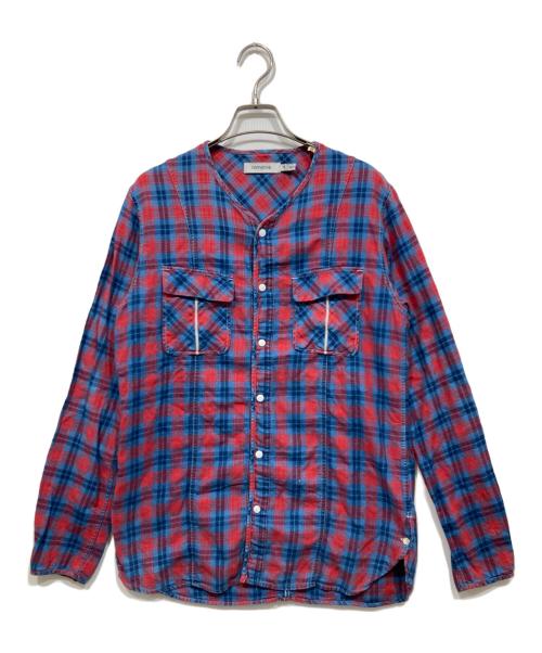 nonnative（ノンネイティブ）nonnative (ノンネイティブ) ROAMER SHIRT ブルー×レッド サイズ:1の古着・服飾アイテム