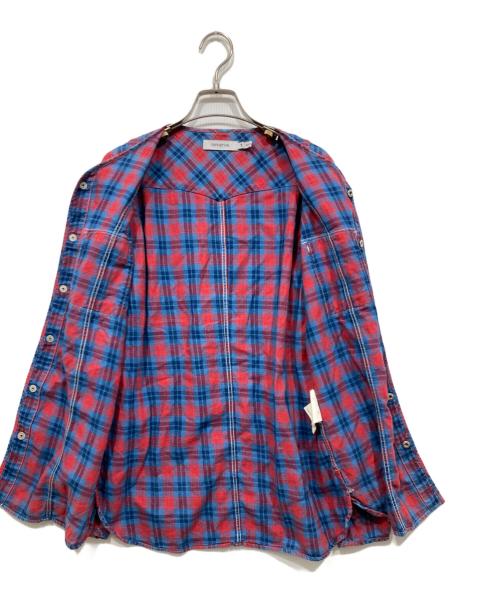 nonnative（ノンネイティブ）nonnative (ノンネイティブ) ROAMER SHIRT ブルー×レッド サイズ:1の古着・服飾アイテム