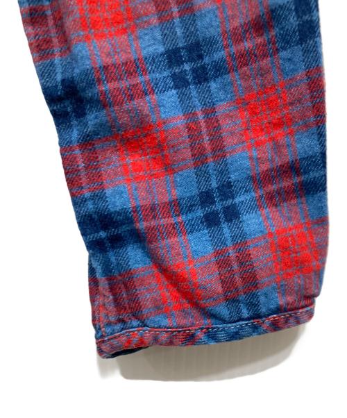 nonnative（ノンネイティブ）nonnative (ノンネイティブ) ROAMER SHIRT ブルー×レッド サイズ:1の古着・服飾アイテム