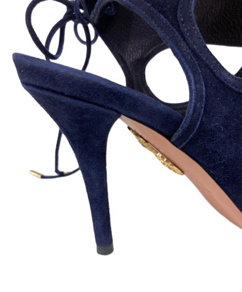 AQUAZZURA（アクアズーラ）aquazzura (アクアズーラ) ヒールパンプス ネイビー サイズ:35 1/2の古着・服飾アイテム