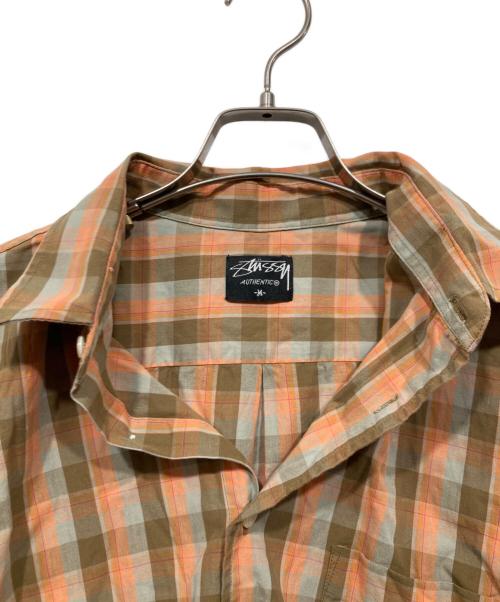 stussy（ステューシー）stussy (ステューシー) チェックシャツ ブラウン サイズ:Ｍの古着・服飾アイテム