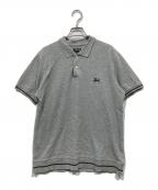 stussyステューシー）の古着「半袖ポロシャツ」｜グレー