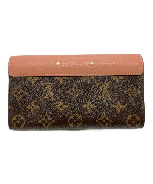 LOUIS VUITTON（ルイ ヴィトン）LOUIS VUITTON (ルイ ヴィトン) ポルトフォイユパラス 長財布 ブラウン×ピンクの古着・服飾アイテム