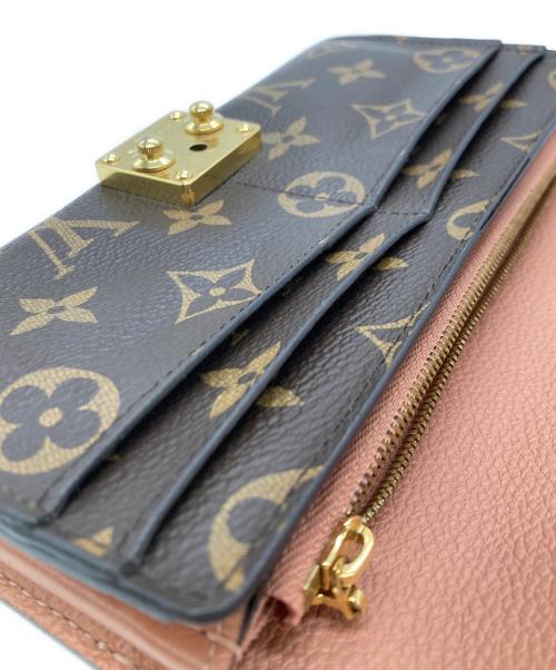 LOUIS VUITTON（ルイ ヴィトン）LOUIS VUITTON (ルイ ヴィトン) ポルトフォイユパラス 長財布 ブラウン×ピンクの古着・服飾アイテム