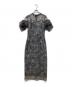 ANDRESD（アンドレスド）の古着「キーネックエンブロイダリードレス / key neck embroidery dress」｜グレー