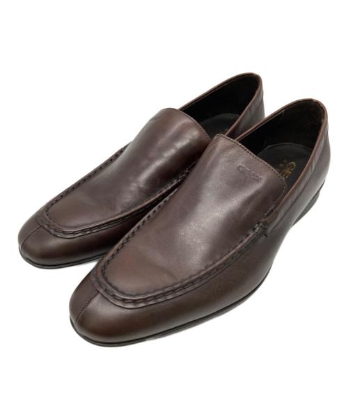 GEOX（ジオックス）GEOX (ジオックス) レザースリッポン ブラウン サイズ:41の古着・服飾アイテム
