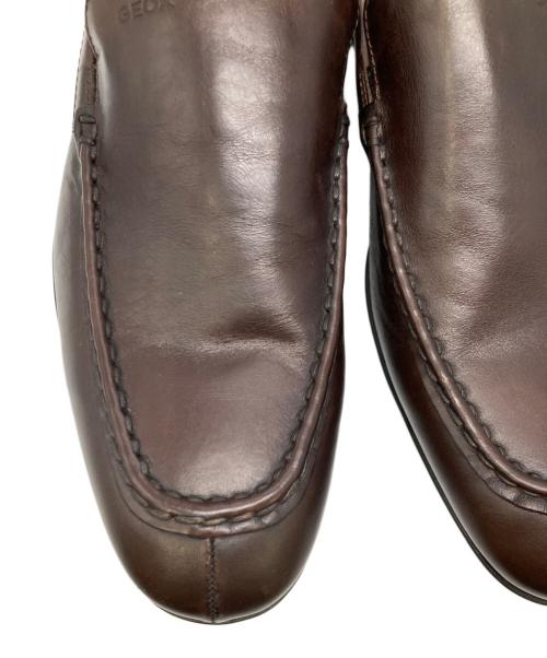 GEOX（ジオックス）GEOX (ジオックス) レザースリッポン ブラウン サイズ:41の古着・服飾アイテム