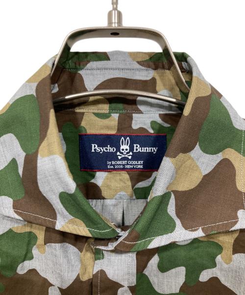 Psycho Bunny（サイコ バニー）Psycho Bunny (サイコ バニー) カモフラージュシャツ グレー×ブラウン サイズ:Mの古着・服飾アイテム