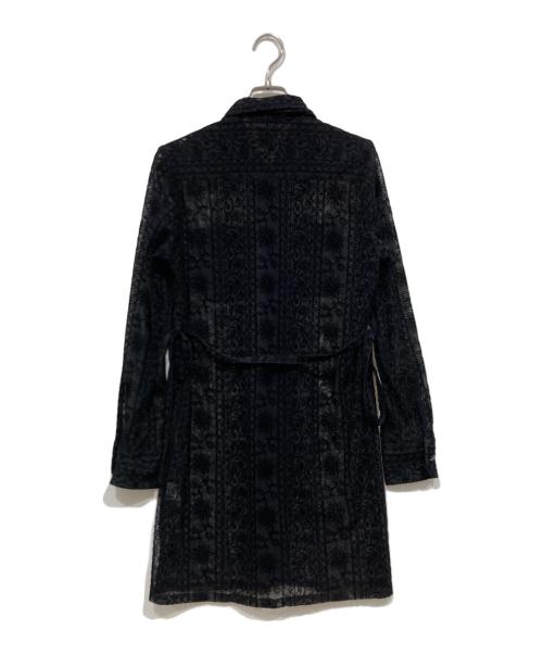 Needles（ニードルズ）Needles (ニードルズ) フロッキー刺繍ロングシャツ ブラック サイズ:2の古着・服飾アイテム