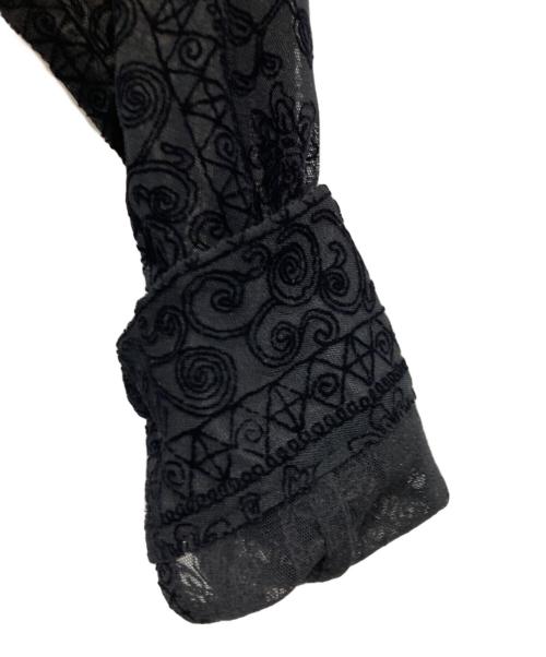 Needles（ニードルズ）Needles (ニードルズ) フロッキー刺繍ロングシャツ ブラック サイズ:2の古着・服飾アイテム