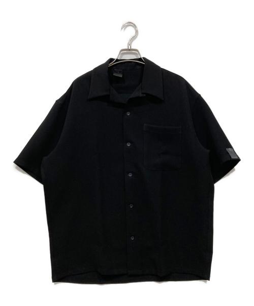 N.HOOLYWOOD（エヌ ハリウッド）N.HOOLYWOOD (エヌ ハリウッド) Compile Line HALF SLEEVE BIG SHIRT ブラック サイズ:38の古着・服飾アイテム
