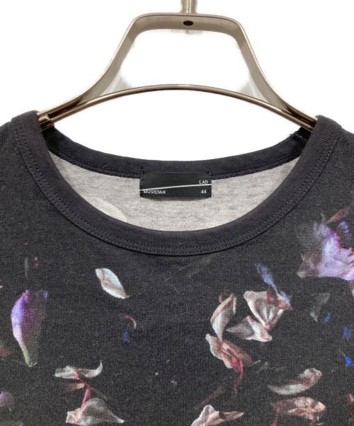 LAD MUSICIAN（ラッドミュージシャン）LAD MUSICIAN (ラッドミュージシャン) プリントTシャツ / REAL FLOWER BIG T-SHIRT ブラック サイズ:44の古着・服飾アイテム