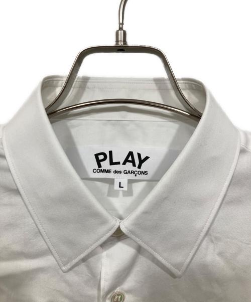 PLAY COMME des GARCONS（プレイコムデギャルソン）PLAY COMME des GARCONS (プレイコムデギャルソン) ハート刺繍ワンポイントシャツ / L/S SHIRT (WHITE) ホワイト サイズ:Lの古着・服飾アイテム