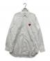 PLAY COMME des GARCONS（プレイコムデギャルソン）の古着「ハート刺繍ワンポイントシャツ / L/S SHIRT (WHITE)」｜ホワイト