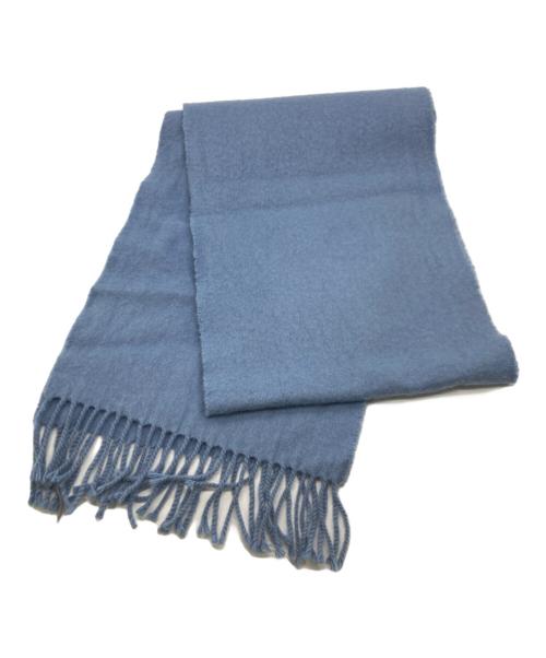 JOHNSTONS OF ELGIN（ジョンストンズオブエルガン）JOHNSTONS OF ELGIN (ジョンストンズオブエルガン) カシミヤストール ブルーの古着・服飾アイテム