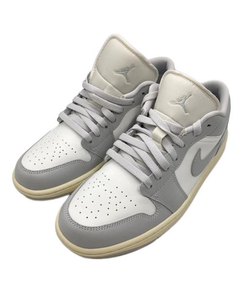 NIKE（ナイキ）NIKE (ナイキ) ローカットスニーカー / ウィメンズ エアジョーダン1 ロー / WMNS AIR JORDAN 1 LOW グレー×ホワイト サイズ:26.5㎝の古着・服飾アイテム