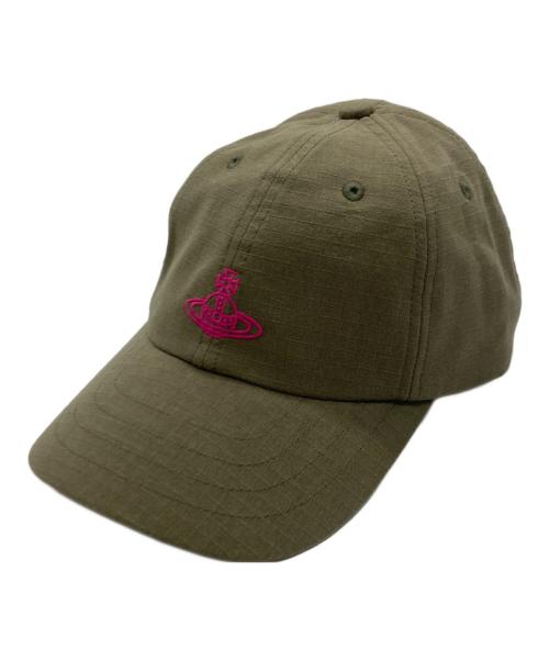 Vivienne Westwood（ヴィヴィアンウエストウッド）Vivienne Westwood (ヴィヴィアンウエストウッド) オーブロゴキャップ オリーブ 未使用品の古着・服飾アイテム