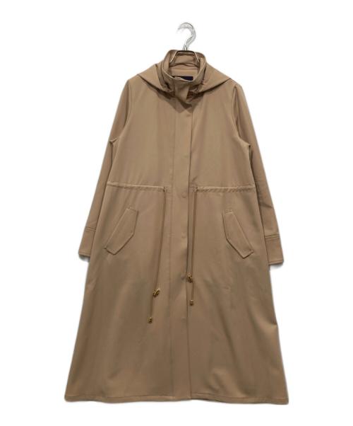 JUSGLITTY（ジャスグリッティー）JUSGLITTY (ジャスグリッティー) フード付きロングブルゾン ベージュ サイズ:2の古着・服飾アイテム
