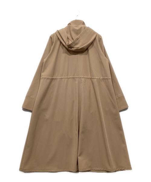 JUSGLITTY（ジャスグリッティー）JUSGLITTY (ジャスグリッティー) フード付きロングブルゾン ベージュ サイズ:2の古着・服飾アイテム