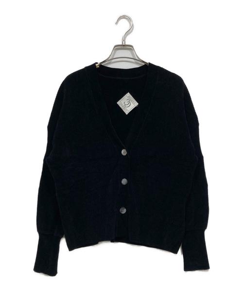SALON adam et rope（サロンアダムエロペ）SALON adam et rope (サロンアダムエロペ) リブVネックカーディガン ネイビー サイズ:Freeの古着・服飾アイテム