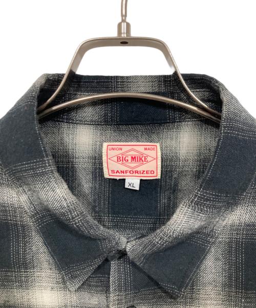 BIG MIKE（ビックマイク）BIG MIKE (ビックマイク) オンブレチェックシャツ ブラック サイズ:XLの古着・服飾アイテム