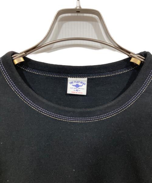 THE FLAT HEAD（ザ・フラットヘッド）THE FLAT HEAD (ザ・フラットヘッド) 刺繍プリントTシャツ ブラック サイズ:42の古着・服飾アイテム