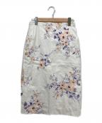 DRIES VAN NOTENドリスヴァンノッテン）の古着「花柄刺繍スカート」｜ホワイト