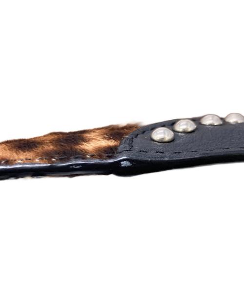 J&M DAVIDSON（ジェイ＆エム デヴィッドソン）J&M DAVIDSON (ジェイ＆エム デヴィッドソン) レオパードクラッチバッグ ブラウン×ブラックの古着・服飾アイテム