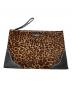 J&M DAVIDSON（ジェイ＆エム デヴィッドソン）の古着「レオパードクラッチバッグ」｜ブラウン×ブラック