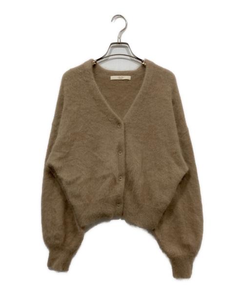 Another Edition（アナザーエディション）Another Edition (アナザーエディション) アンゴラVネックカーディガン ブラウン サイズ:Freeの古着・服飾アイテム