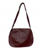 Cartierカルティエ）の古着「メッセンジャーバッグ / フラップショルダーバッグ」｜ボルドー