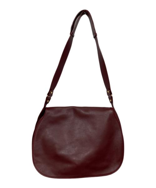 Cartier（カルティエ）Cartier (カルティエ) メッセンジャーバッグ / フラップショルダーバッグ ボルドーの古着・服飾アイテム