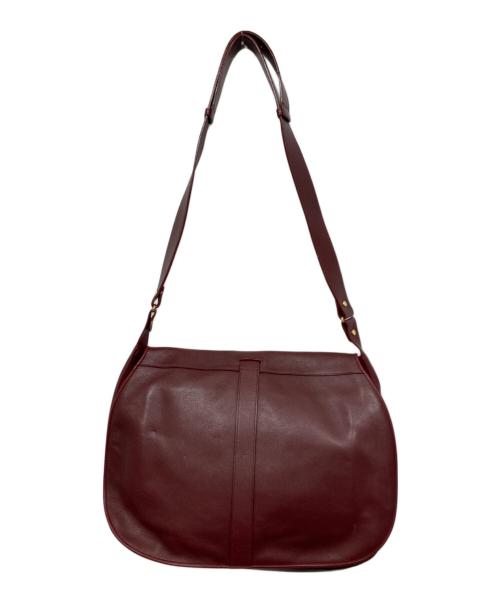 Cartier（カルティエ）Cartier (カルティエ) メッセンジャーバッグ / フラップショルダーバッグ ボルドーの古着・服飾アイテム