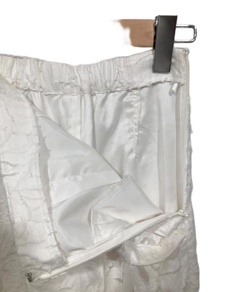 CELFORD（セルフォード）CELFORD (セルフォード) カットジャガードワイドパンツ ホワイト サイズ:36の古着・服飾アイテム