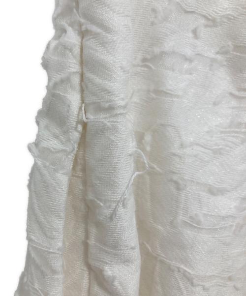 CELFORD（セルフォード）CELFORD (セルフォード) カットジャガードワイドパンツ ホワイト サイズ:36の古着・服飾アイテム