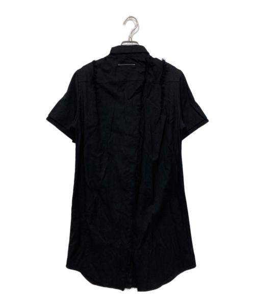 MM6 Maison Margiela（エムエムシックスメゾンマルジェラ）MM6 Maison Margiela (エムエムシックスメゾンマルジェラ) 半袖ミニシャツワンピース ブラック サイズ:36の古着・服飾アイテム