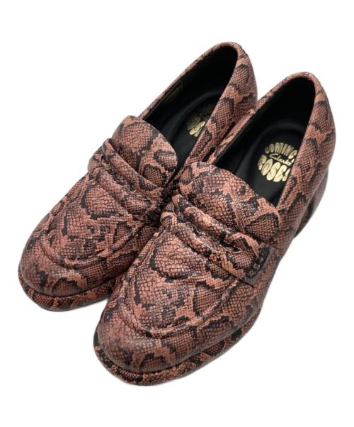 COMING UP ROSES Clarks（カミングアップローズ クラークス）COMING UP ROSES Clarks (カミングアップローズ クラークス) ヒールス ローファー ピンク サイズ:23.5㎝の古着・服飾アイテム