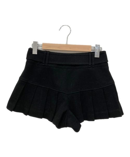 BURBERRY BLUE LABEL（バーバリーロンドンブルーレーベル）BURBERRY BLUE LABEL (バーバリーロンドンブルーレーベル) ウールベルト付きショートパンツ ブラック サイズ:Sの古着・服飾アイテム