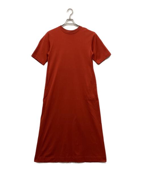 emmi atelier（エミアトリエ）emmi atelier (エミアトリエ) シンプルカットソーワンピース オレンジ サイズ:Fの古着・服飾アイテム