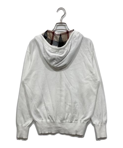 BLUE LABEL CRESTBRIDGE（ブルーレーベルクレストブリッジ）BLUE LABEL CRESTBRIDGE (ブルーレーベルクレストブリッジ) ジップパーカー ホワイト サイズ:38の古着・服飾アイテム