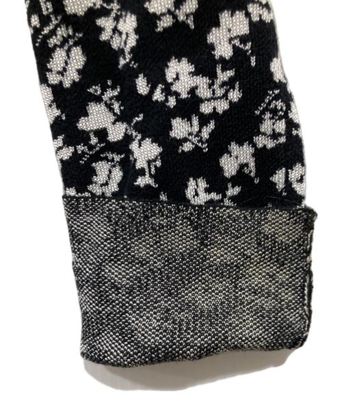 PS Paul Smith（ＰＳポールスミス）PS Paul Smith (ＰＳポールスミス) 総柄スリットニット ブラック×ブルー サイズ:Mの古着・服飾アイテム