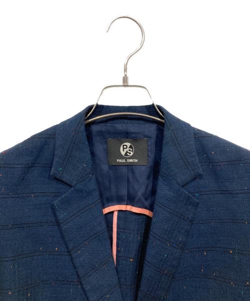 PS Paul Smith（ＰＳポールスミス）PS Paul Smith (ＰＳポールスミス) チェックテーラードジャケット ネイビー サイズ:38の古着・服飾アイテム
