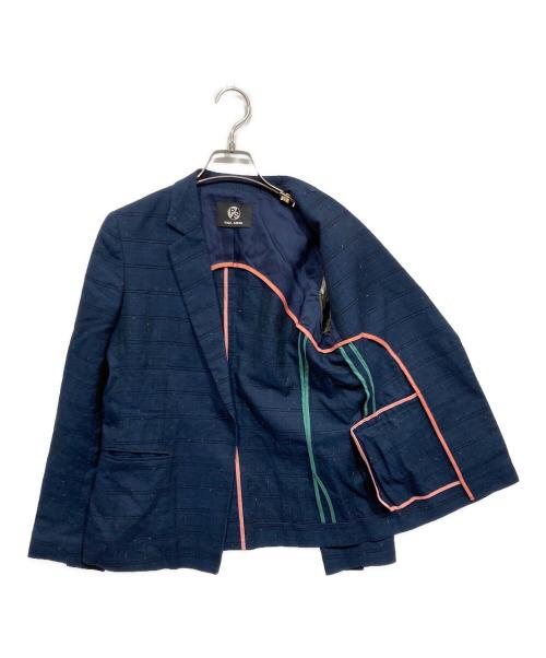 PS Paul Smith（ＰＳポールスミス）PS Paul Smith (ＰＳポールスミス) チェックテーラードジャケット ネイビー サイズ:38の古着・服飾アイテム