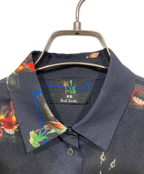 PS Paul Smith（ＰＳポールスミス）PS Paul Smith (ＰＳポールスミス) 総柄シャツ ブラック サイズ:38の古着・服飾アイテム